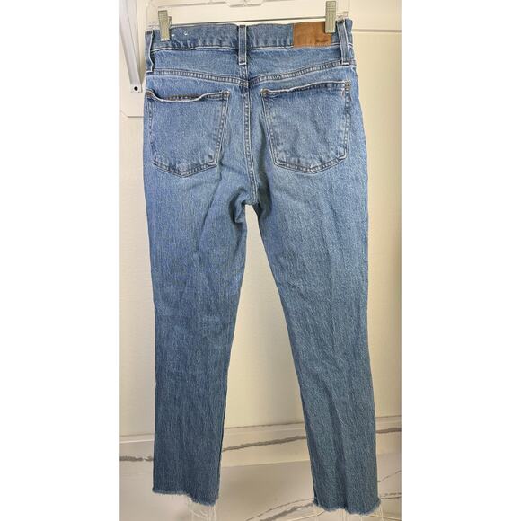 Madewell The Mid-Rise Vintage Perfect Jean Ankle Size 26 (one stain) Light Wash - Picture 3 of 9